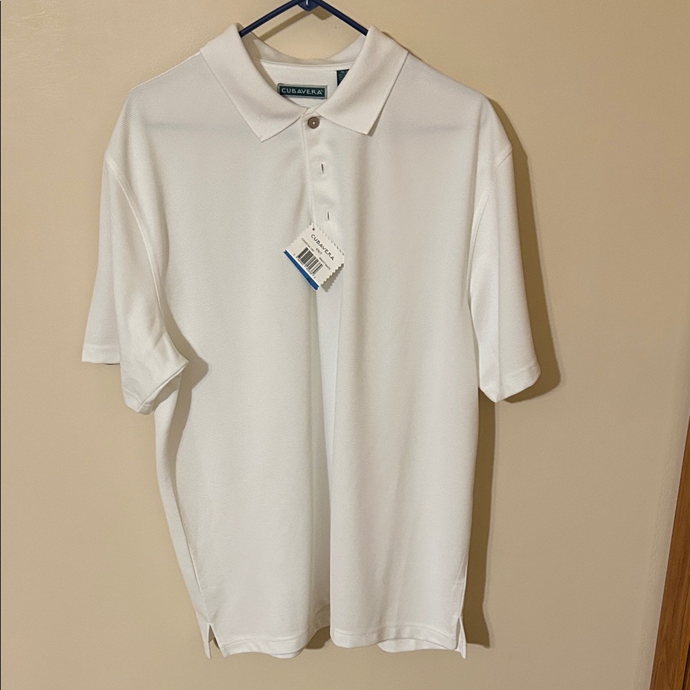 Cubavera Men's Classic White Polo Shirt XL NWT